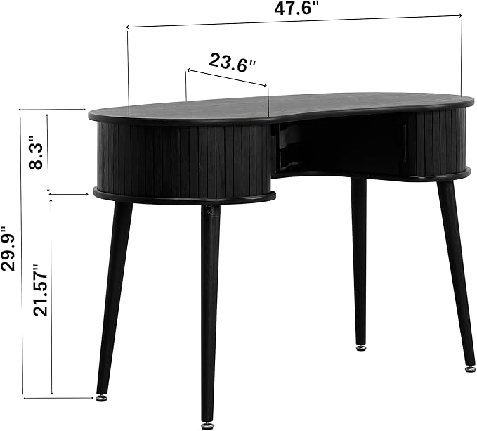NTC Ripple Desk, Modern Wooden Writing Desk - Image 2