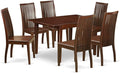 East West Furniture MLIP7-MAH-W 7 Piece Dining Set Consist of a Rectangle by EastWestFurniture