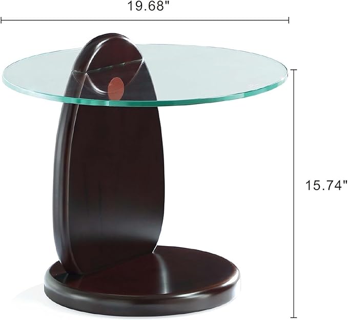 Manhattan Comfort Artesia 2 Piece Set, Round End and Coffee Tables - Image 5