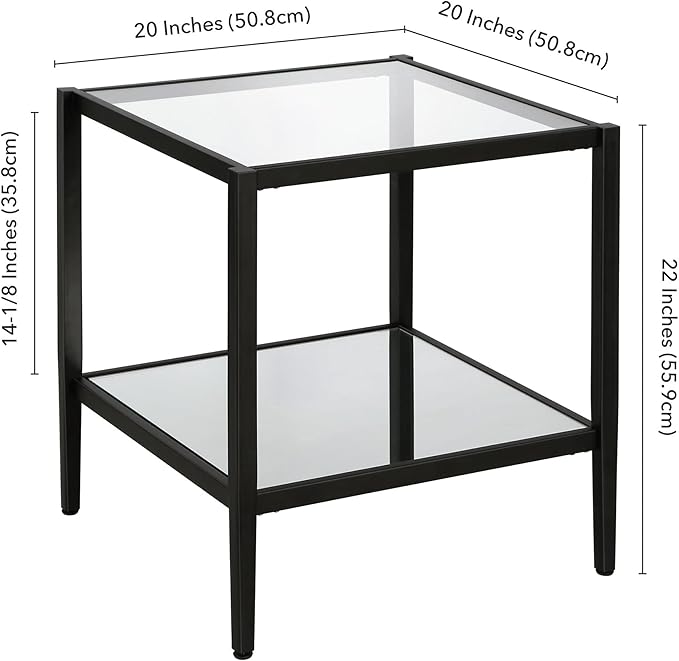 Henn&Hart 20" Wide Square Side Table - Image 3