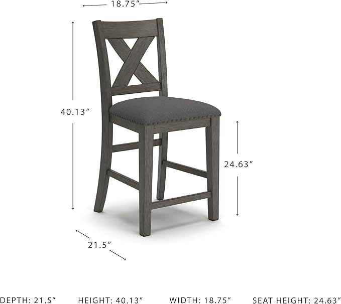 Signature Design by Ashley Caitbrook Rustic 24.63" Counter Height Upholstered - Image 3