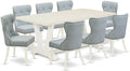 East West Furniture V027SI215-9 9 Piece Kitchen Table Set Includes a Rectangle by EastWestFurniture