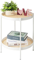 danpinera All Metal Side Table, 2 Tier Anti Rust Small Table by danpinera