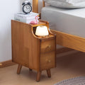 Small Nightstand, Narrow Nightstand, Solid Slim Wood Night Stand by SOBIBO