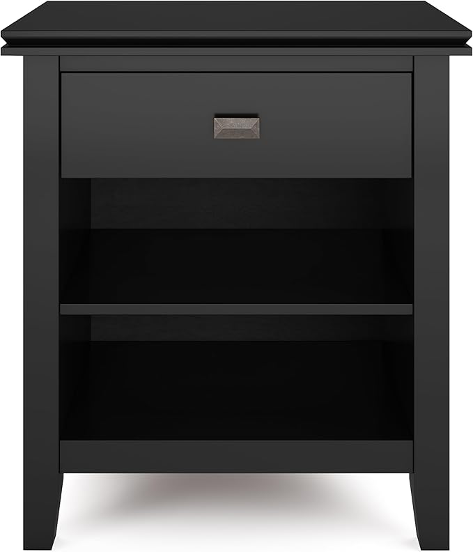 SIMPLIHOME Artisan Solid Wood 24 inch Wide Contemporary Bedside Nightstand - Image 5