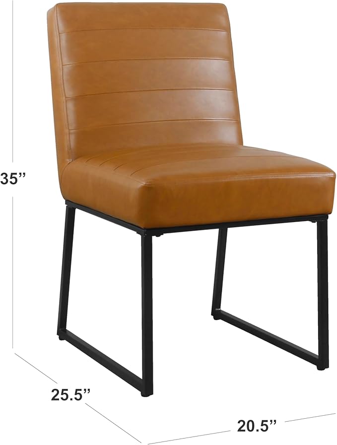 HomePop Channeled Metal Dining Chair Home Décor | Single Pack - Image 3