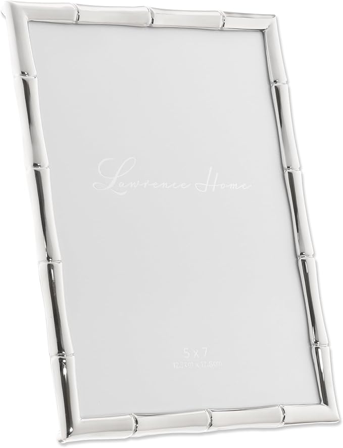 Lawrence Frames 710157 Silver Metal Bamboo 5x7 Picture Frame - Image 3