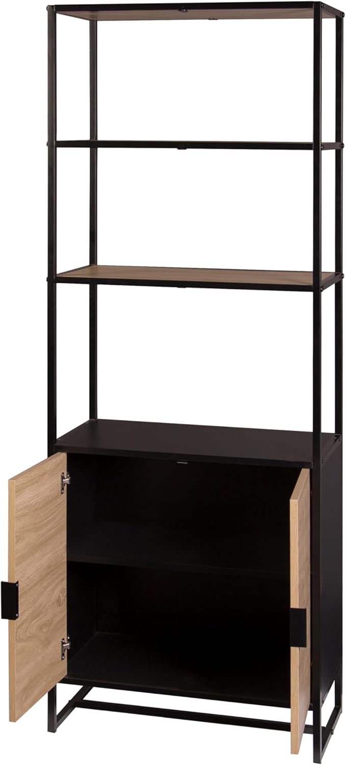 AC Pacific Bali Coastal Modern 6 Tier Bookshelf - Image 3