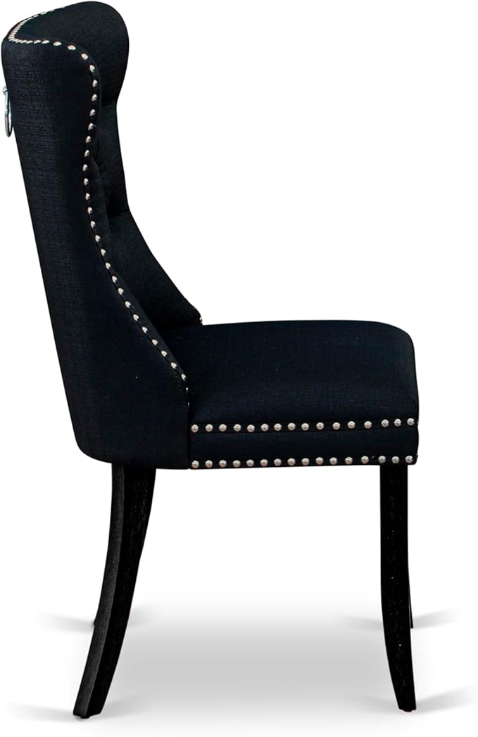 East West Furniture LGDA7-BLK-24 7 Piece Dining Table Set Consists of a - Image 9