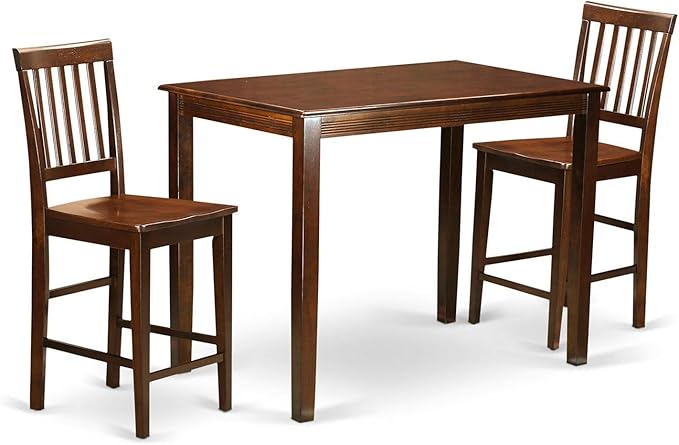 East West Furniture YAVN3-MAH-W 3 Piece Counter Height Dining Set by EastWestFurniture