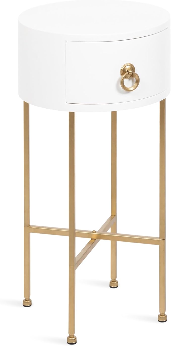 Kate and Laurel Decklyn Decorative Glam Round Side Table, Modern Circle Living - Image 9