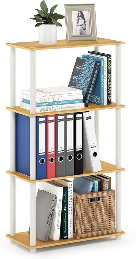 Furinno Turn-N-Tube 4-Tier Multipurpose Shelf Display Rack, Round Tubes - Image 5
