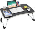 BUYIFY Folding Lap Desk, 23 Inch Portable Wood Black Laptop Bed Desk Lap Desk by BUYIFY