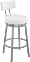 Armen Living Dalza Swivel Counter or Bar Stool in Cloud Finish by ArmenLiving