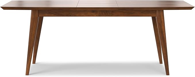SIMPLIHOME Draper Extendable Dining Table, Solid Wood Walnut Veneer in Walnut - Image 7
