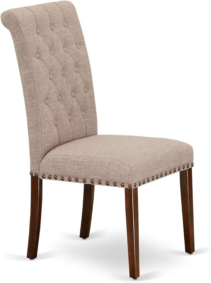 East West Furniture NOBR3-MAH-04 3 Piece Dining Room Table Set Contains a - Image 9