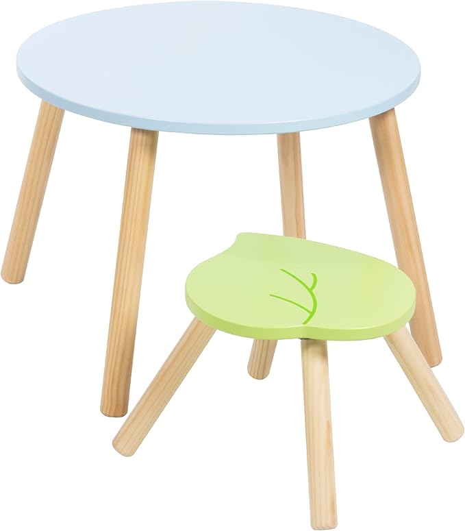 Kids Wooden Animal Table & Chair Set w 4 Seats- Monkey Lion & Elephant Plus - Image 5