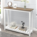 FOLUBAN Farmhouse Sofa Table, Rustic Vintage Console Table by FOLUBAN