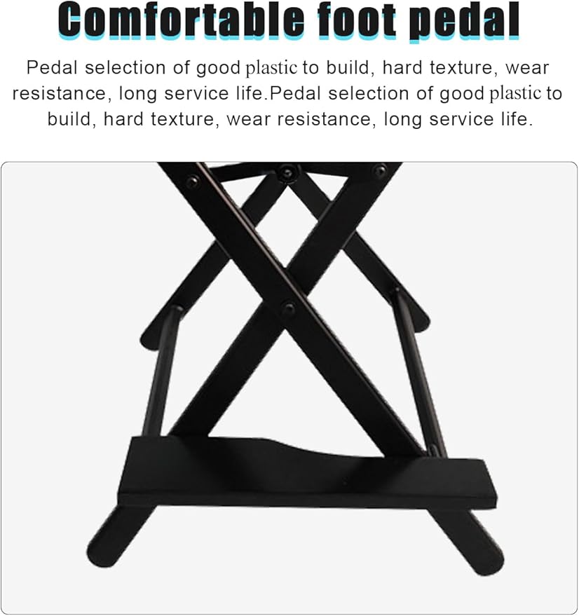 Lorvain Folable Makeup Artist Stool, Portable Tall Folding Director's Chair - Image 6