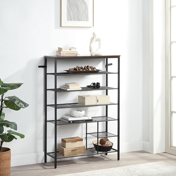 6 Tier Shoe Rack Organizer, Metal Mesh Shoe Storage Shelf, Storage Boots .for - Image 7