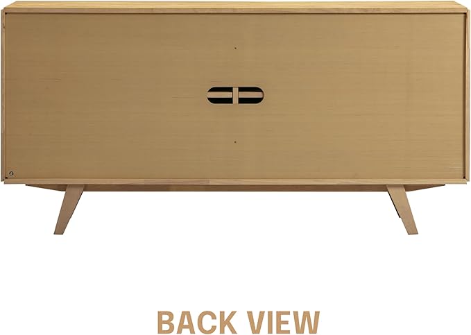 NTC Sapa Mid-Century Modern Solid Wood Sideboard – 4-Door Accent Buffet Cabinet - Image 7