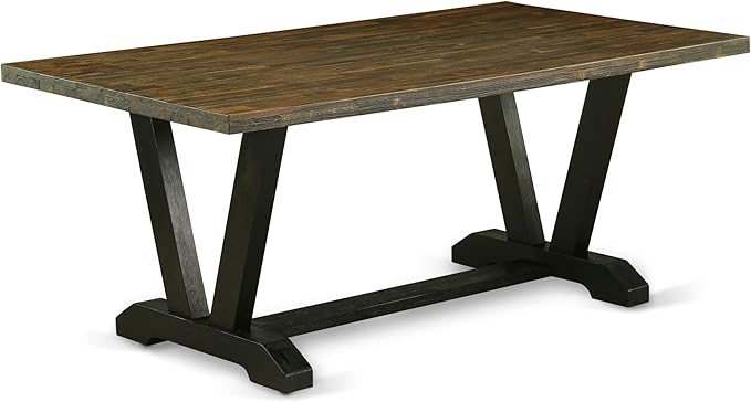 East West Furniture V677FL624-9 9 Piece Kitchen Table Set Includes a Rectangle - Image 3