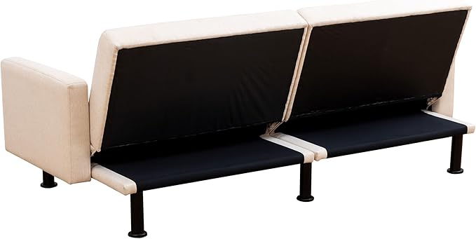 Fold Out Modern Couch Convertible Chair Bed, Sleeper Sofa 2 Seater Loveseat - Image 8