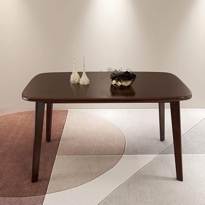WoodShine Mid Century Modern Real Solid Wood Dining Table, Working Desk - Image 8