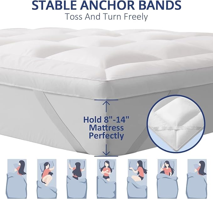 ELEMUSE 1300 GSM Overfilled Mattress Topper Queen - Image 7