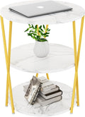Big Side Table, 3-Tier Large Size Round End Table by Unknown