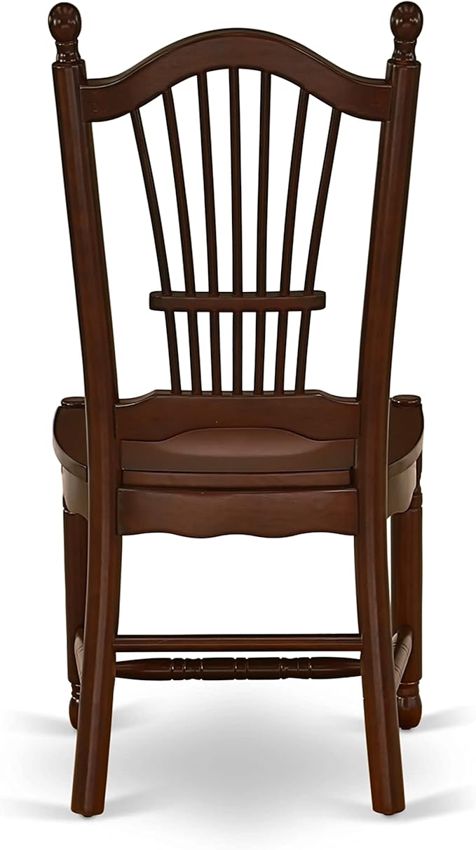 East West Furniture MZDO3-MAH-W 3 Piece Dining Room Furniture Set Contains a - Image 13