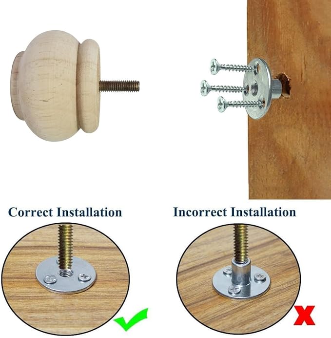 4PCS Wood Furniture Legs 2.56 inches Furniture Legs - Image 3