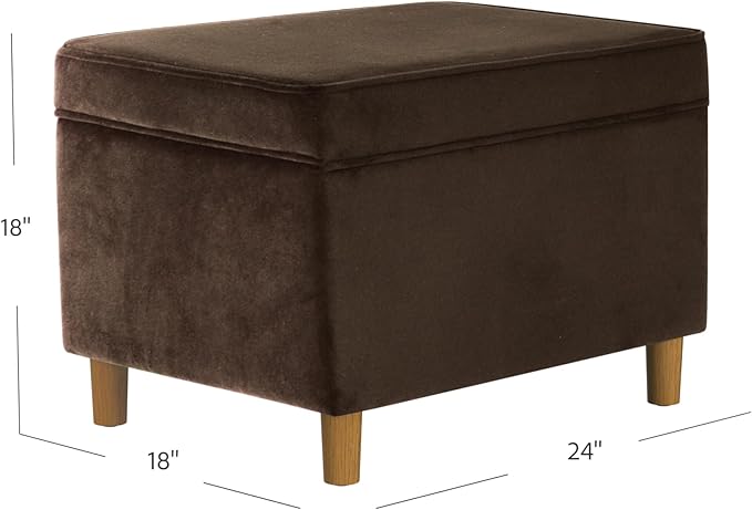 Home Decor | Dinah Collection Modern Storage Ottoman | Ottoman - Image 3