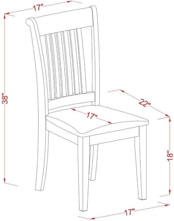 East West Furniture DLPO3-OAK-C 3 Piece Dining Set Contains a Round Dining Table - Image 6