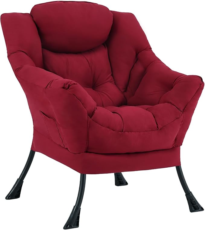 Lazy Chair, Reading Armchair, Large Modern Lounge Accent Chair, Leisure Sofa by HomeEastllyHome