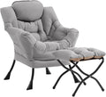 Cozy Lazy Chair and Ottoman, Large Contemporary Accent Lounge Chair Set by Givjoy