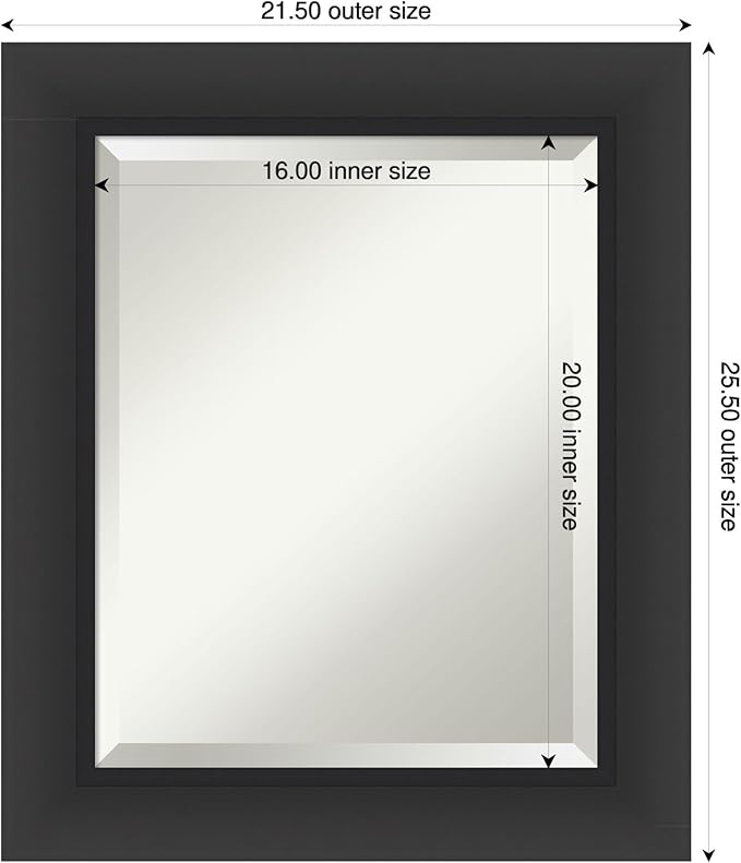 Amanti Art Black Bathroom Mirror - Image 3