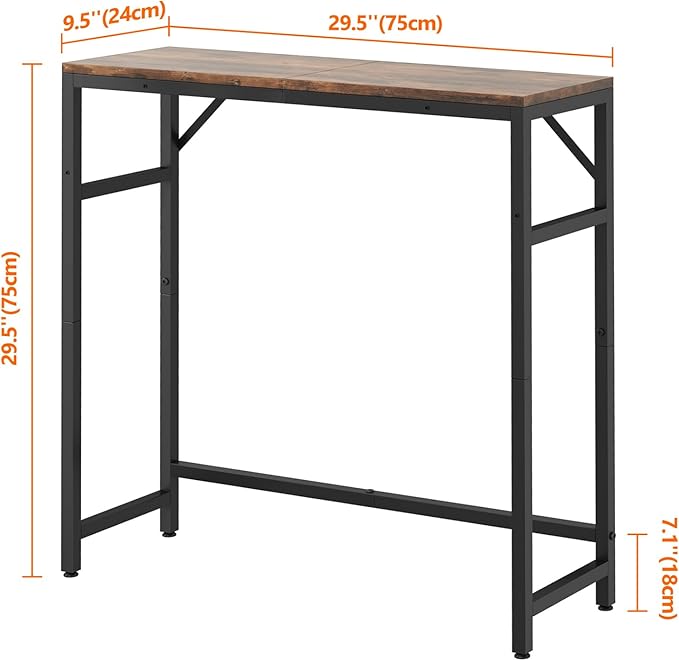 Narrow Console Table, 29.5" Entryway Table - Image 3
