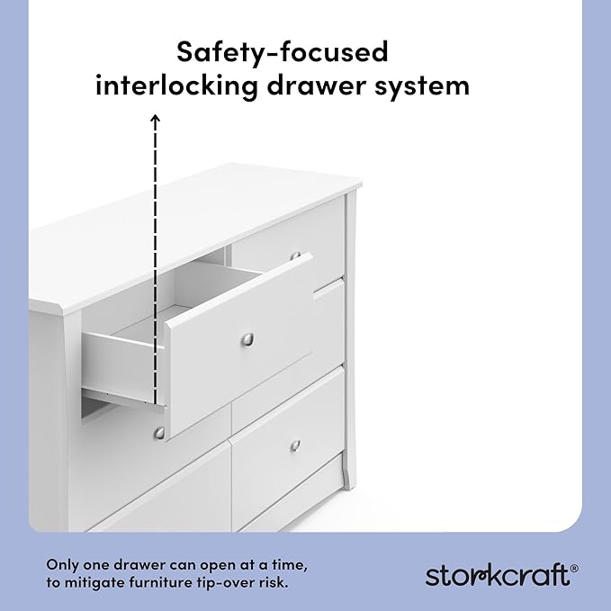 Storkcraft Crescent 6 Drawer Double Dresser – GREENGUARD Gold Certified - Image 11