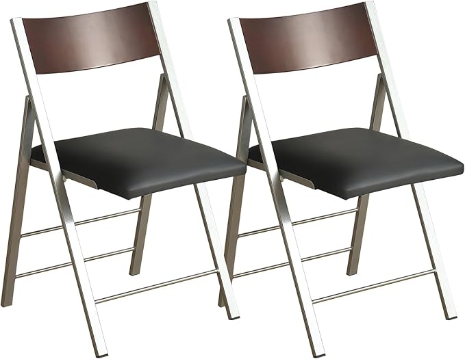 Folding Chairs with Cushion 2 Pack by Unknown