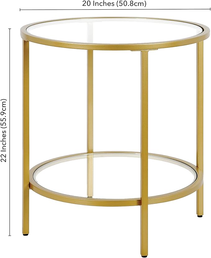 Henn&Hart 20" Wide Round Side Table - Image 3