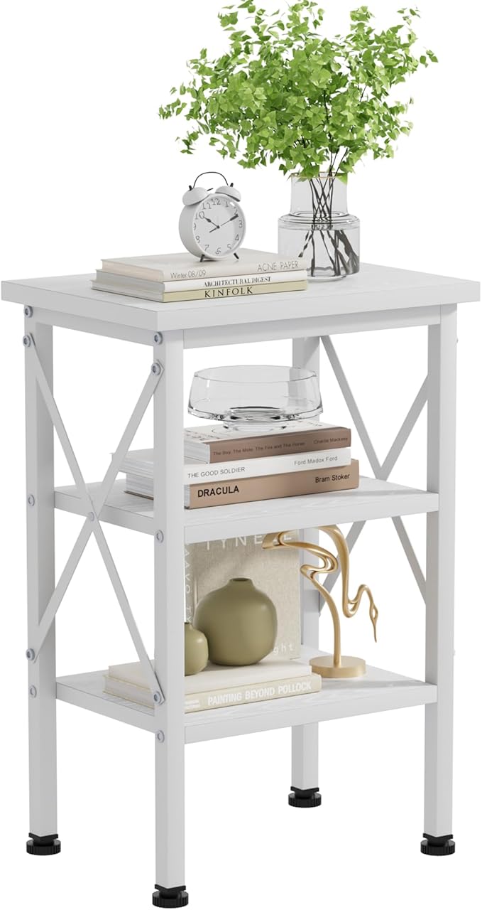 VECELO Modern Nightstands X-Design Side End Table Night Stand by VECELO