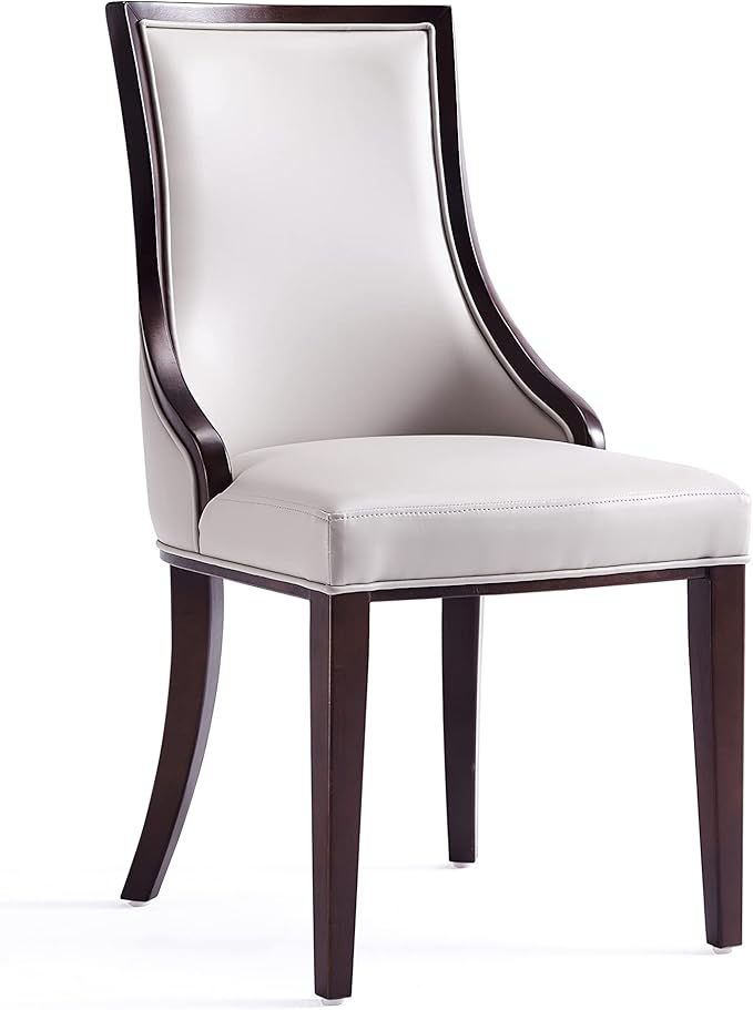 Manhattan Comfort Grand Avenue Faux Leather Dining Chairs, Parsons Accent - Image 5
