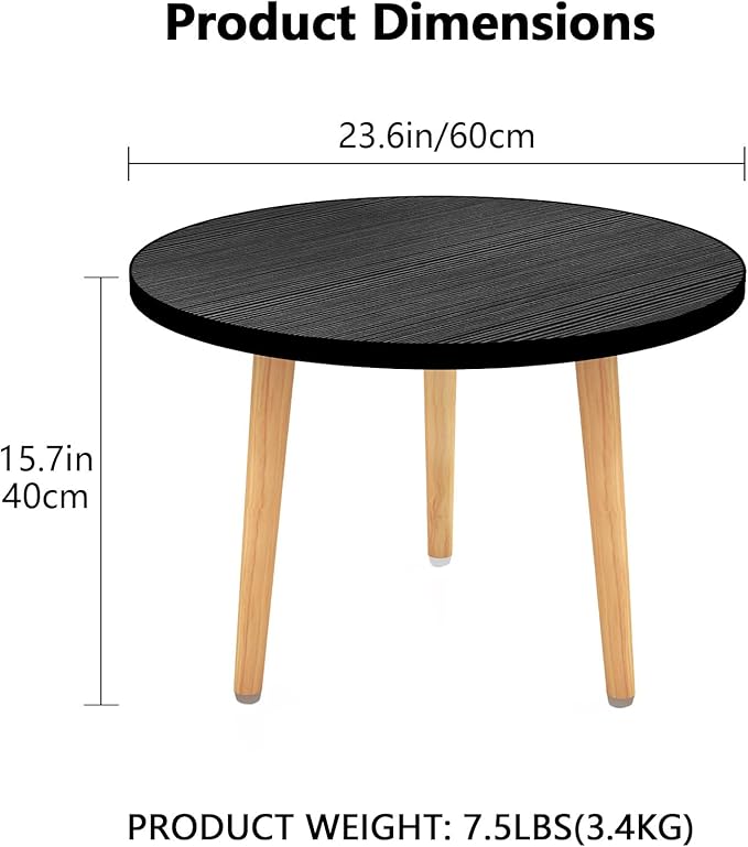Round Coffee Table Low Table - Image 3