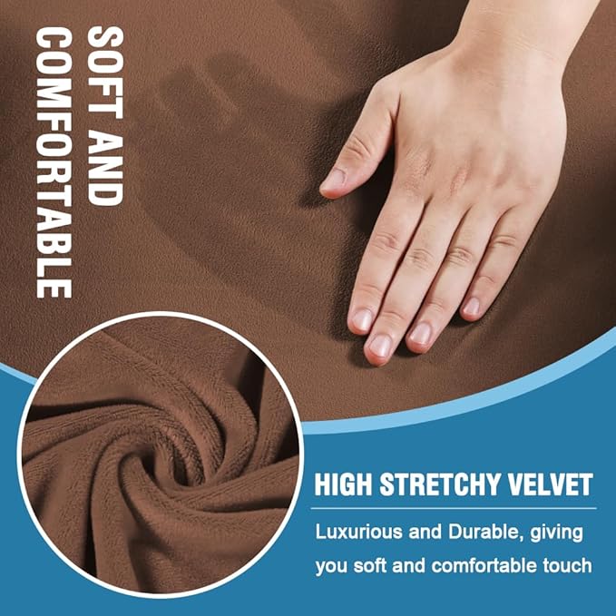 H.VERSAILTEX Sofa Cover 3 Piece T Cushion Sofa Slipcovers Thick Velvet Couch - Image 3