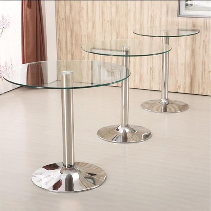 31.2" Round Glass Dining Table, Modern Circular, Sturdy Base and Perfect - Image 3