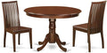 East West Furniture HLIP3-MAH-W 3 Piece Modern Dining Table Set Contains a by EastWestFurniture