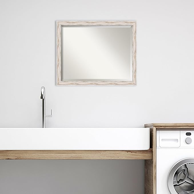 Amanti Art White Bathroom Mirror - Image 5