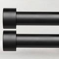 2 Pack Curtain Rods for Windows 28 to 48 Inch, 1 Inch Black Adjustable Heavy by TimeForest