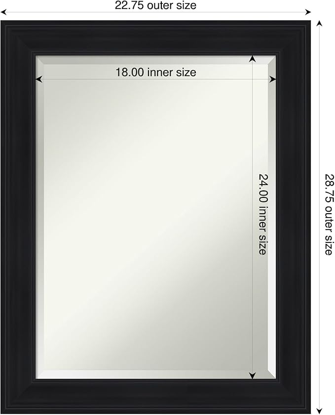 Amanti Art Black Bathroom Mirror - Image 3